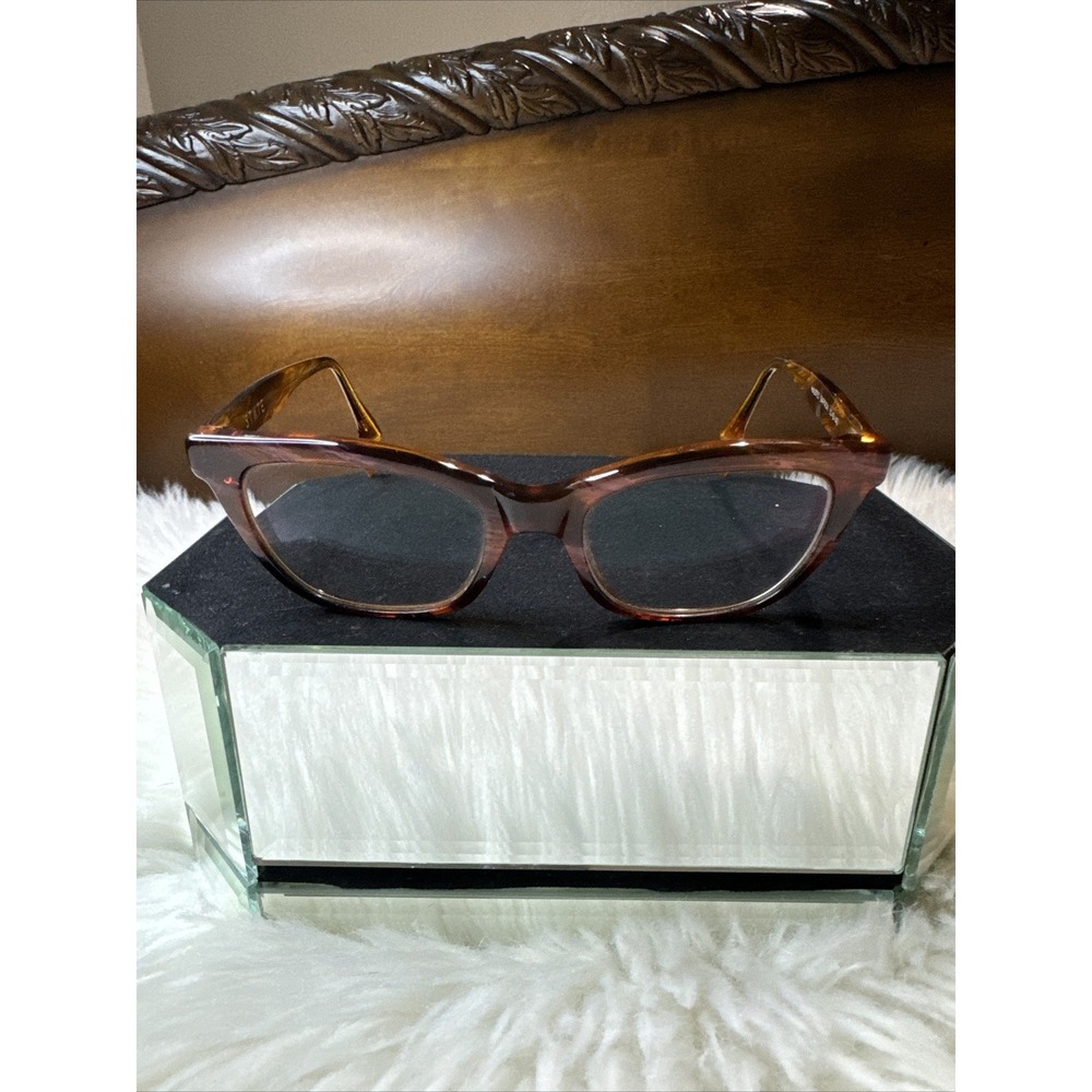 state optical Holster Saffron Brown Eyeglasses Frames Woman's NWOT US Made